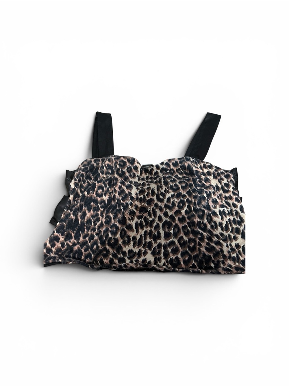 Bozzolo Leopard Print Top with Black Accents